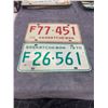 Image 1 : 1970 and 1975 Saskatchewan farm license plates