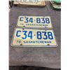 Image 1 : Pair of 1976 Saskatchewan license C plates