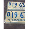 Image 2 : Pair of 1976 Saskatchewan license D plates