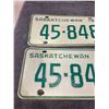 Image 2 : Pair of 1970 Saskatchewan license plates