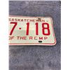 Image 3 : 1973 RCMP Saskatchewan farm license plate