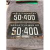 Image 1 : Pair of 1960 Saskatchewan license plates