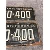 Image 3 : Pair of 1960 Saskatchewan license plates