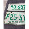 Image 2 : Pair of 1968 Saskatchewan license plates