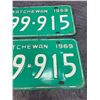 Image 3 : Pair of 1969 Saskatchewan license plate