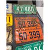 Image 3 : 11 Saskatchewan license plates - 2 pairs, 7 singles