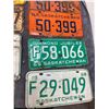 Image 5 : 11 Saskatchewan license plates - 2 pairs, 7 singles