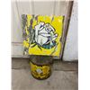 Image 1 : White Rose, 25lb grease pail and Porcelain sign - As found condition