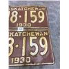 Image 3 : 1930 pair of Saskatchewan license plates