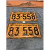 Image 1 : 1939 pair of Saskatchewan license plates