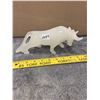 Image 1 : White onyx bull - 9.5"long