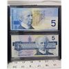 Image 4 : Limited Edition "Lasting Impressions" Dual 1986 & 2002 uncirculated Canadian 5 dollar bills - matchi