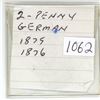 Image 2 : 2 - 1875-76 German pennies