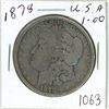 Image 1 : 1878 US Morgan silver dollar