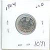 Image 1 : 1904 Canadian silver 10 cent coin