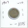 Image 1 : 1907 Canadian silver 10 cent coin