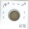 Image 1 : 1910 Canadian silver 10 cent coin