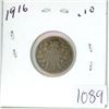 Image 1 : 1916 Canadian silver 10 cent coin