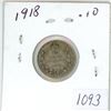 Image 1 : 1918 Canadian silver 10 cent coin