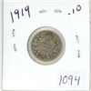 Image 1 : 1919 Canadian silver 10 cent coin