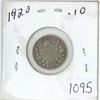 Image 1 : 1920 Canadian silver 10 cent coin