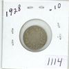 Image 1 : 1928 Canadian silver 10 cent coin
