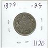 Image 1 : 1872 Canadian silver 25 cent coin