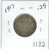 Image 1 : 1917 Canadian silver 25 cent coin
