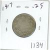 Image 1 : 1917 Canadian silver 25 cent coin