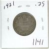 Image 1 : 1921 Canadian silver 25 cent coin