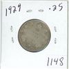 Image 1 : 1929 Canadian silver 25 cent coin