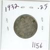 Image 1 : 1932 Canadian silver 25 cent coin