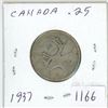 Image 1 : 1937 Canadian silver 25 cent coin