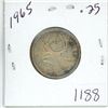 Image 1 : 1965 Canadian silver 25 cent coin