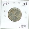 Image 1 : 1966 Canadian silver 25 cent coin