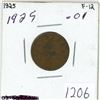 Image 1 : 1925 Canadian 1 cent coin