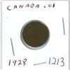 Image 1 : 1928 Canadian 1 cent coin