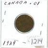 Image 1 : 1929 Canadian 1 cent coin