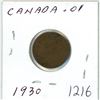 Image 1 : 1930 Canadian 1 cent coin