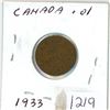 Image 1 : 1933 Canadian 1 cent coin