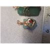 Image 2 : 2 Copper Wrapped “Aventurine” Stone Pedants