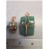 Image 3 : 2 Copper Wrapped “Aventurine” Stone Pedants
