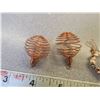 Image 2 : Copper Wrapped “Rose Quartz” Earrings, 2 Copper Pendant Cages