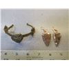 Image 1 : “Agate” Arrowhead Bracelet, Copper Wrapped Earrings