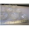 Image 3 : 6 Etched Crystal Sherry Glasses, 7 Footed Berry Bowls
