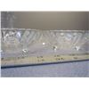 Image 4 : 6 Etched Crystal Sherry Glasses, 7 Footed Berry Bowls