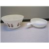 Image 6 : 4 Vintage Cooking Dishes, “Federal, “Corning ware”, “Fire King”, Milk Glass Chili Bowl