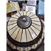 Image 3 : Tiffany-style lamp with leaded glass shade