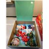 Image 1 : box of misc. ornaments - older