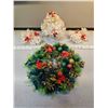 Image 1 : Wreath - candle holders center piece - 1960's